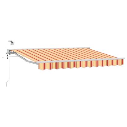 Marchiză electrică retractabilă semi-casetată 3,5 x 2,5 m, galbenă