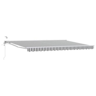 Marchiză electrică retractabilă semi-casetată, antracit/alb, 4,5x3 m