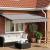 Marchiză electrică retractabilă gri deschis 2,5 x 2 m, semi-casetată