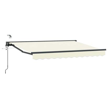 Marchiză electrică retractabilă crem/antracit 3 x 2 m, semi-casetată
