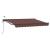Marchiză electrică retractabilă maro/antracit 3,5 x 2 m, semi-casetată