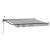 Marchiză electrică retractabilă antracit/alb 3,5 x 2,5 m, semi-casetată