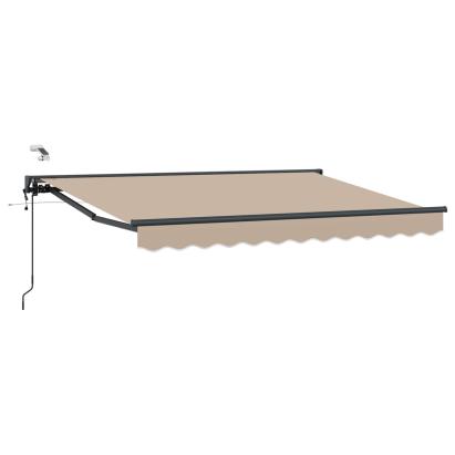 Marchiză electrică retractabilă semi-casetată bej 3,5 x 2,5 m