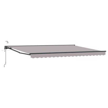 Marchiză electrică retractabilă semi-casetată 4,5x3 m, gri deschis/antracit