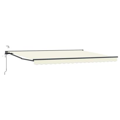 Marchiză electrică retractabilă crem/antracit 4,5x3,5 m semi-casetată