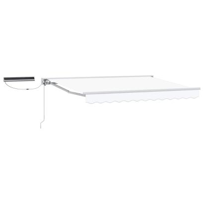 Marchiză electrică retractabilă albă 2,5 x 2 m, semi-casetată