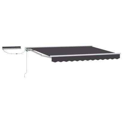 Cort electric retractabil Alb și antracit 3 x 2 m GartenMobel Dekor