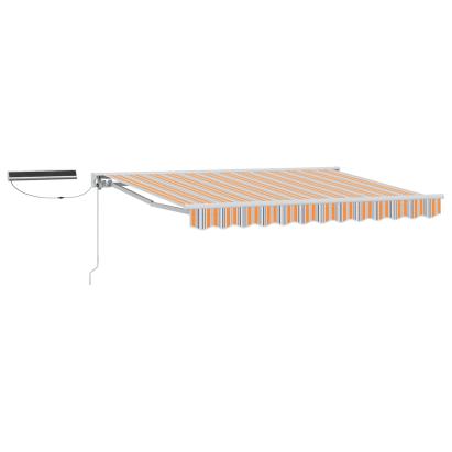 Cort electric retractabil Albastru, Portocaliu, Alb 3,5 x 2 m GartenMobel Dekor