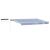 Marchiză electrică retractabilă semi-casetată, albastru/alb, 3,5 x 2,5 m