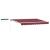 Marchiză electrică retractabilă bordo/alb 3,5 x 2,5 m, semi-casetată