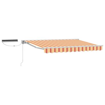 Cort electric retractabil Galben, Portocaliu și Alb 3,5 x 2,5 m GartenMobel Dekor