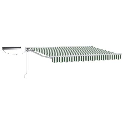 Cort electric retractabil Verde și alb 3,5 x 2,5 m GartenMobel Dekor