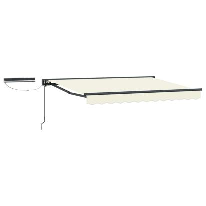 Marchiză electrică retractabilă crem/antracit 2,5 x 2 m, semi-casetată