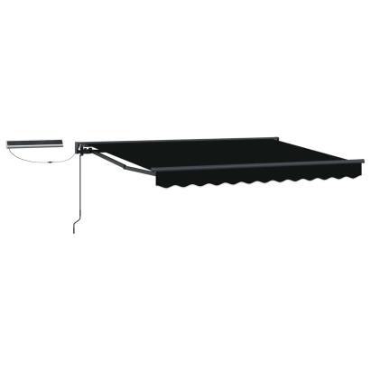 Marchiză electrică retractabilă semi-casetată, 3,5 x 2,5 m, negru
