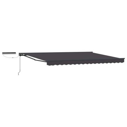 Marchiză electrică retractabilă semi-casetată, antracit, 4,5 x 3,5 m