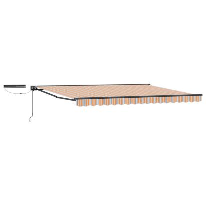 Marchiză electrică retractabilă 4,5x3,5 m, poliester PU, semi-casetată