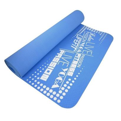 Covoraș yoga TPE dublă față, antiderapant, 186 x 61 x 0,4 cm, albastru