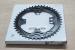 Foaie angrenaj MTB 44T din aluminiu, 104 BCD, negru-auriu
