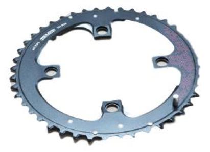 Foaie angrenaj MTB V4G2 104 BCD, 44T, aluminiu, negru-roșu