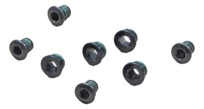 Set șuruburi pentru foaie angrenaj din aluminiu, negru, 4x2