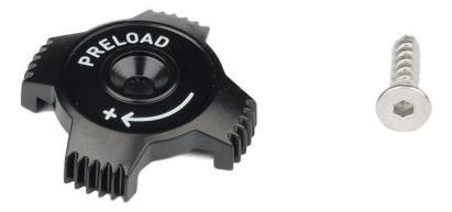 Buton reglaj preload furcă Rock Shox din aluminiu, negru