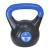 Kettlebell din vinil 8 kg, negru-albastru, pentru antrenamente de forta