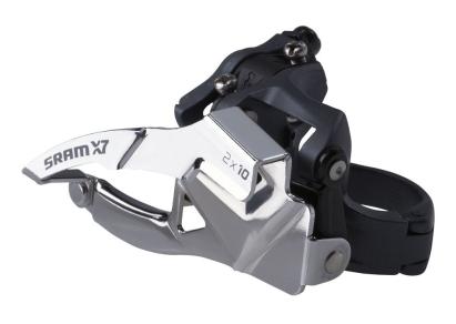 Schimbător față SRAM X.7 2x10 viteze, colier 31.8 sus, tragere dublă