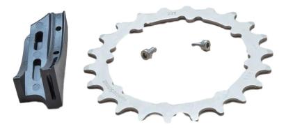 Kit foaie si ghidaj lant HammerSchmidt 22T, argintiu, Service Sram