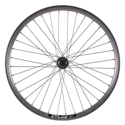 Roata spate bicicleta Cerurim 24 inch, aluminiu, 36H, argintiu