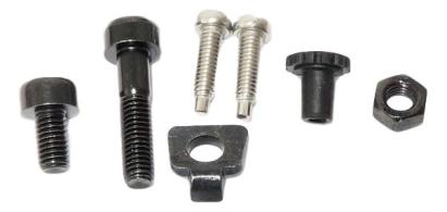 Kit suruburi schimbator fata SRAM high clamp, argintiu/negru