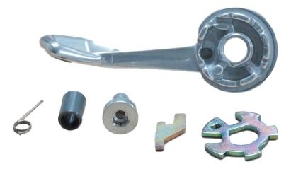Maneta schimbator stanga SRAM X7/X9/Rocket, argintie, kit complet