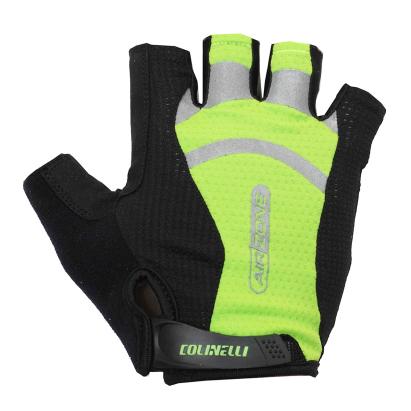 Mănuși de ciclism Colinelli 1028 cu gel, mărimea S, verde-negru