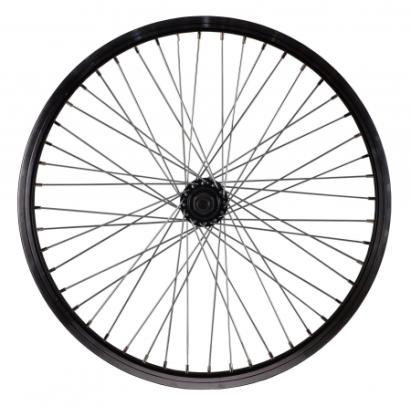 Roata fata BMX 20 inch Cerurim, janta aluminiu simpla, negru, 406x25