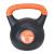 Kettlebell din vinil 16 kg, negru-portocaliu, pentru antrenamente de forta