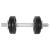 Gantera fitness 8 kg cu 4 discuri din otel si bara filetata, negru