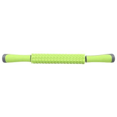 Bara de masaj Rollsoft verde din spuma EVA, 53 cm, manere ergonomice