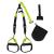 Sistem TRX suspension trainer reglabil pentru acasa, negru-verde, 150 kg