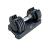 Gantera reglabila DHS 5012, 12 kg, din otel, negru, cu suport inclus