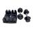 Set gantere reglabile DHS 2 x 7 kg din otel, negre, cu suport inclus