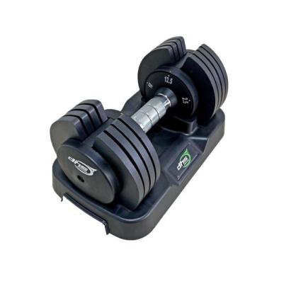 Gantera reglabila DHS 5016, 2.5-12.5 kg, din otel, negru