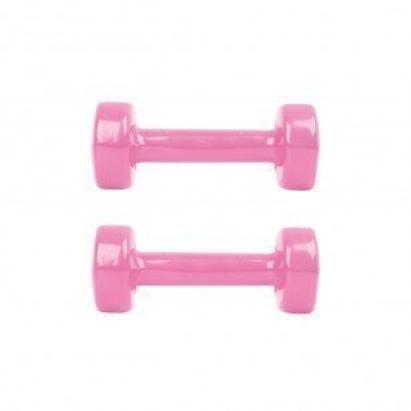 Set gantere aerobic Insportline 2 x 0,5 kg, vinil, roz