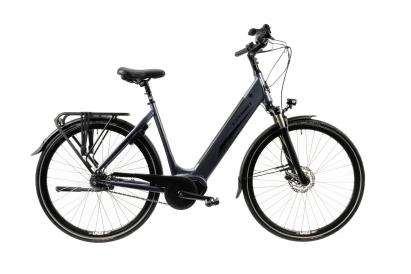 Bicicletă electrică Corwin 28 inch, 490 mm, autonomie 60 km, gri lucios