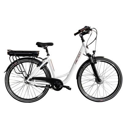 Bicicletă electrică Devron 28120 VCN7, 28 inch, mărimea M, alb