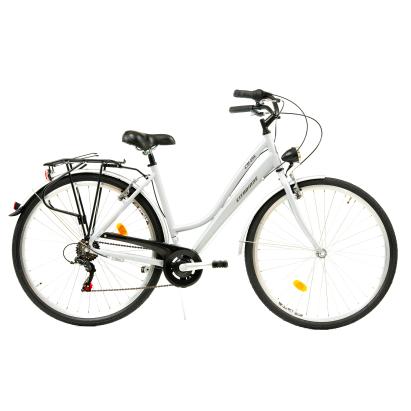 Bicicletă de oraș DHS City 28001, 28 inch, mărime L, argintiu