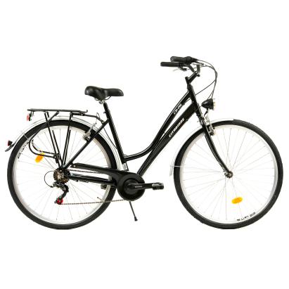 Bicicletă de oraș DHS City 28001, 28 inch, mărimea L, negru