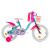 Bicicletă pentru copii DHS Unicorn 16 inch, albastru, cu roți ajutătoare