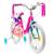 Bicicleta pentru copii DHS Icecream 18 inch roz, cu roti ajutatoare