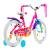 Bicicleta pentru copii DHS Icecream 18 inch roz, cu roti ajutatoare