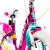 Bicicletă pentru copii DHS Spring 18 inch, mov, cu roți ajutătoare