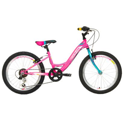 Bicicletă pentru copii DHS Modesty 20 inch, 6 viteze, roz